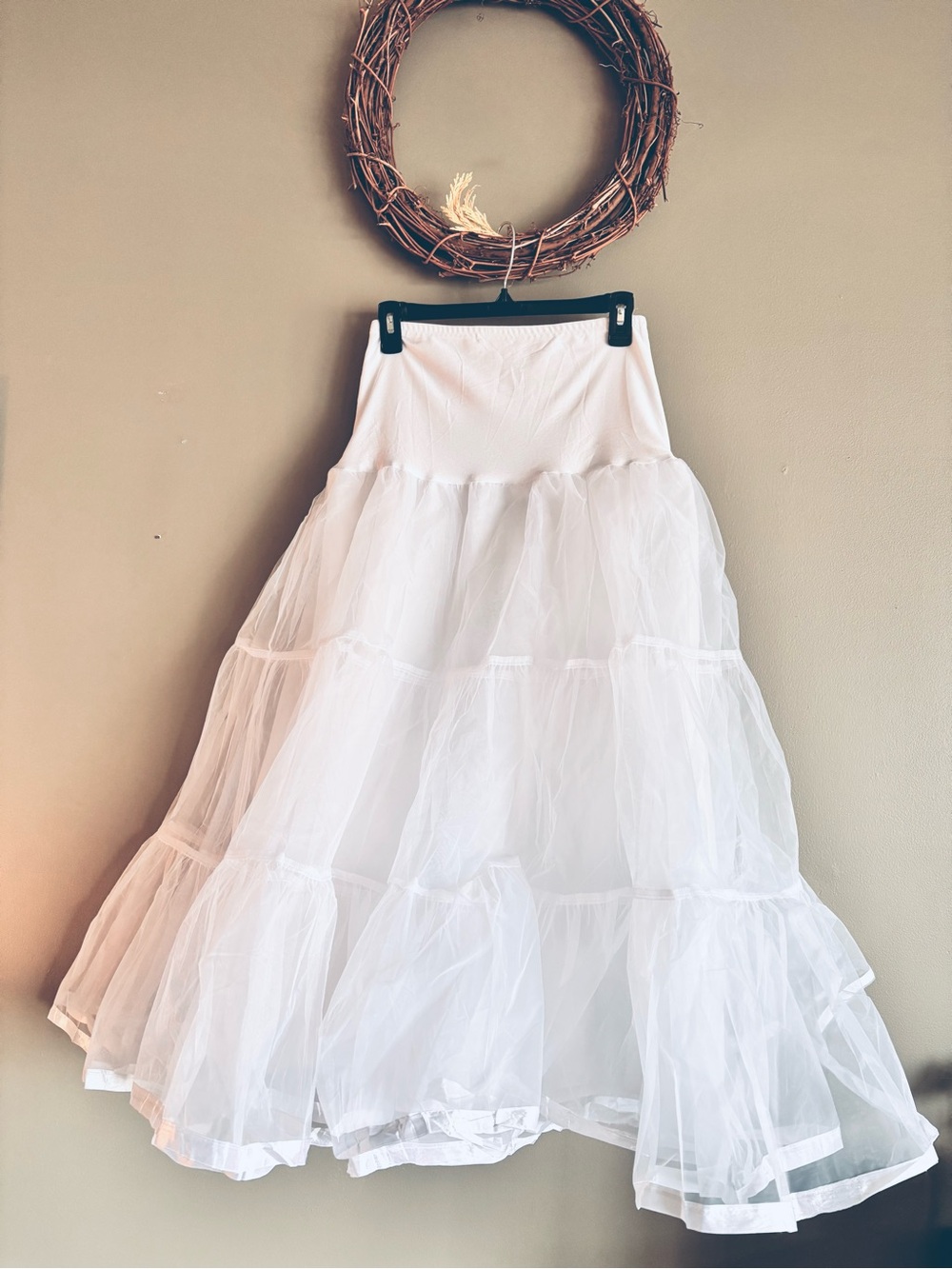 White Tulle Petticoat - M/L